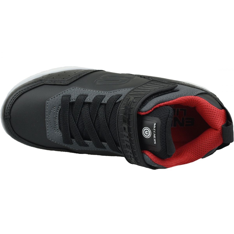 Pantofi Skechers Energy Lights Jr 90613L-BKRD negru 2