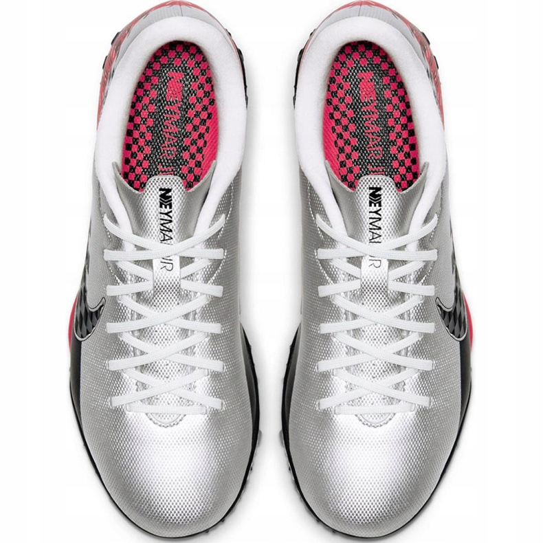 Pantof de fotbal Nike Mercurial Vapor 13 Academy Neymar Tf Jr AT8144-006 gri alb 1