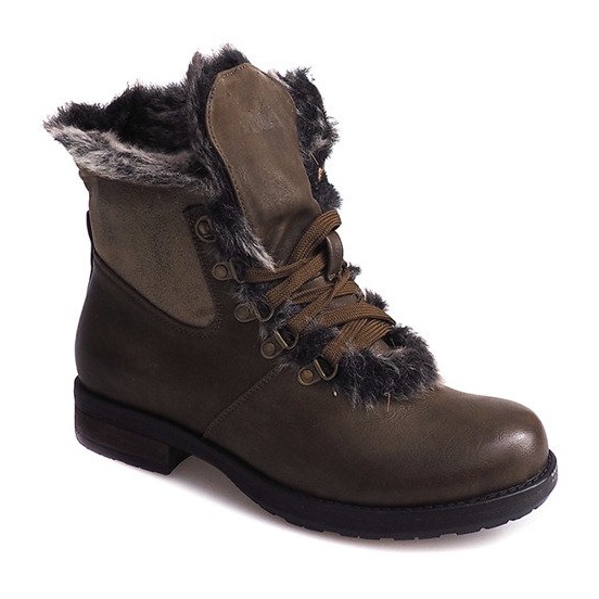 Cizme calde Cizme Jodhpur Blana X467 Verde multicolor 2