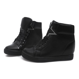 Adidași cu pană 2932-1 Negru 1