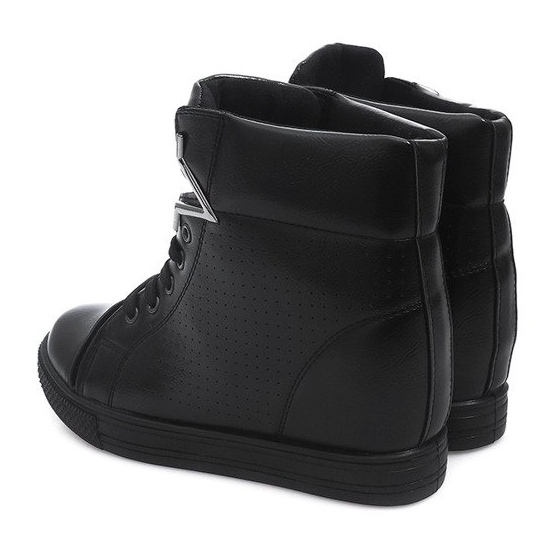 Adidași cu pană 2932-1 Negru 2