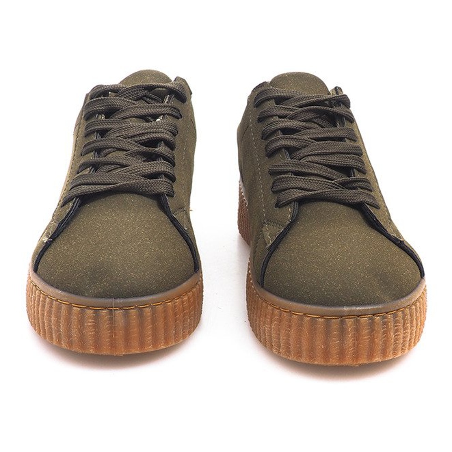 Cizme Creepers Pe Platforma Verde AM-1101 2