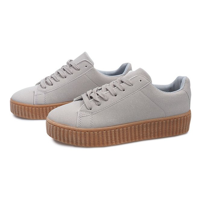 Cizme Creepers Pe Platforma AM-1101 Gri 1