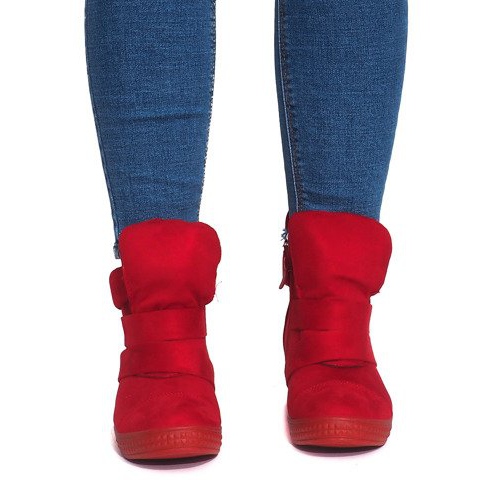 Adidași pană cu velcro 1703 roșu roşu 1