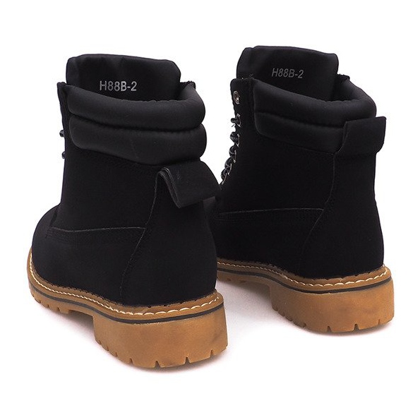 Cizme izolate din lemn H88B Negru 2 Cizme izolate din lemn H88B Negru 2