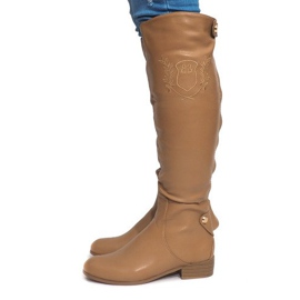 Cizme cu izolație înaltă X453-14 Bej 1 Cizme cu izolație înaltă X453-14 Bej 1