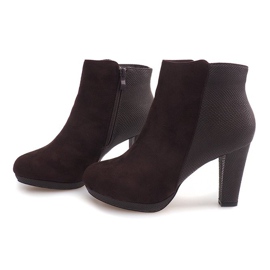 Cizme calde pe toc 1163B-GA Brown maro 1