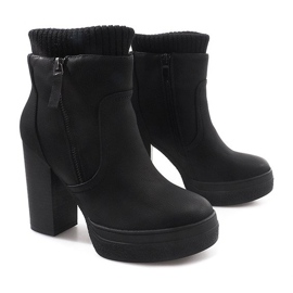 Tied Boots Workers X9102 Negru 4
