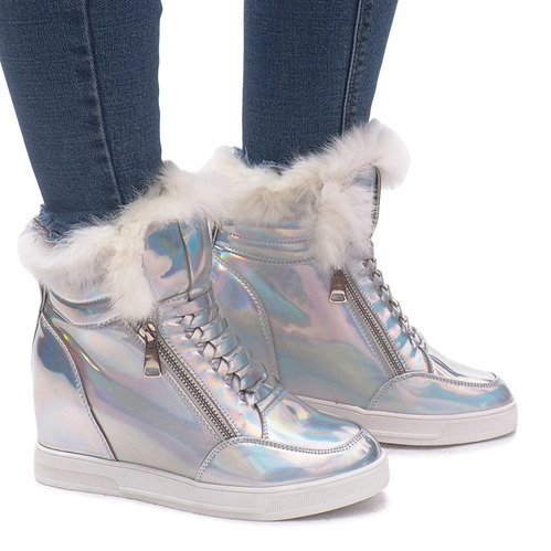 Adidași calzi R-99 Silver gri 1