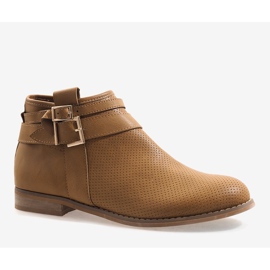 Cizme ajurate cu fermoar H208 Bej 1