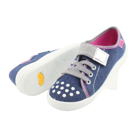 Pantofi pentru copii Befado 251Y109 blugi albastru marin roz gri 5