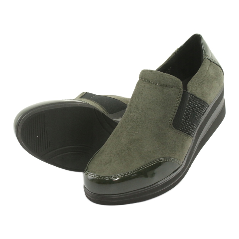 Pantofi cu toc Sergio Leone 225 olive negru verde 5
