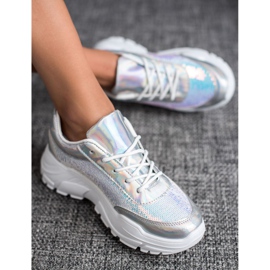 Marquiz Încălțăminte sport cu paiete gri 1