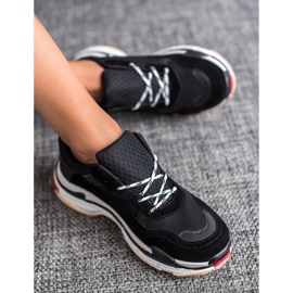 SHELOVET Pantofi sport casual negru multicolor 1