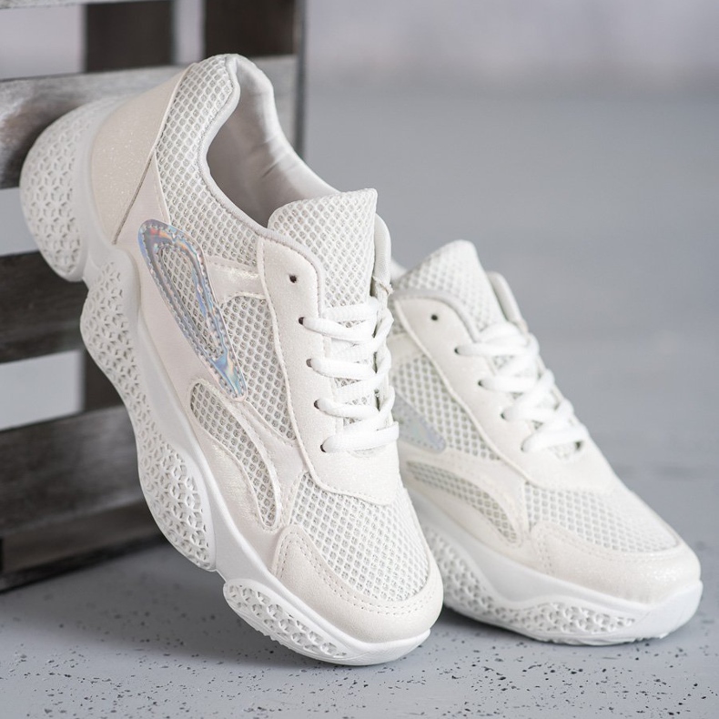 SHELOVET Pantofi sport textile alb 2