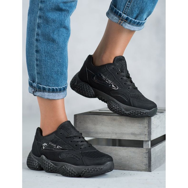 SHELOVET Pantofi sport textile negru 1