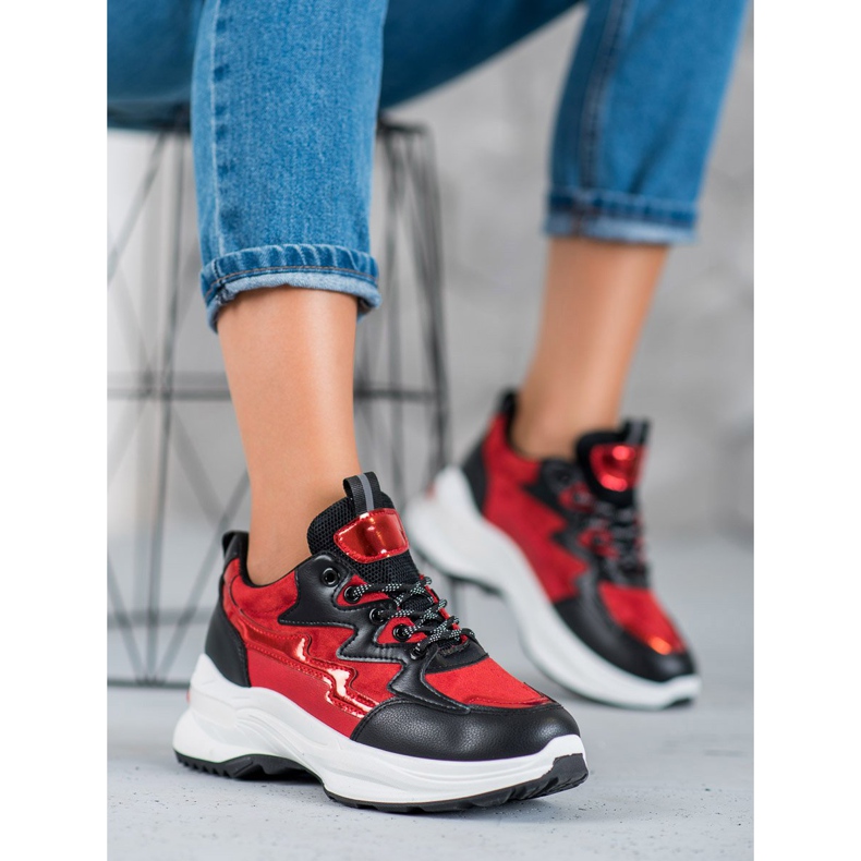 SHELOVET Pantofi de sport roșu multicolor 2