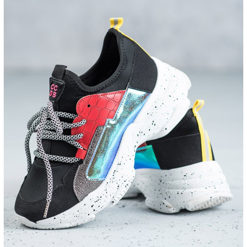 SHELOVET Adidași adezivi negru multicolor 1