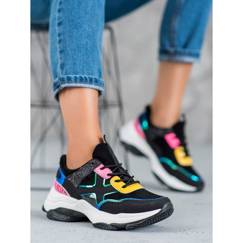 SHELOVET Pantofi sport la modă negru 2