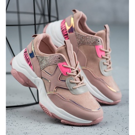 SHELOVET Pantofi sport la modă roz 2