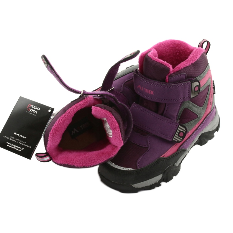 Ghete cu velcro MtTrek cu membrană 18-501-011 violet roz gri 4