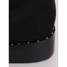 Cizme negre din piele de căprioară QT04P Negre negru 2 Cizme negre din piele de căprioară QT04P Negre negru 2