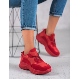 SHELOVET Pantofi sport roșii roșu 2