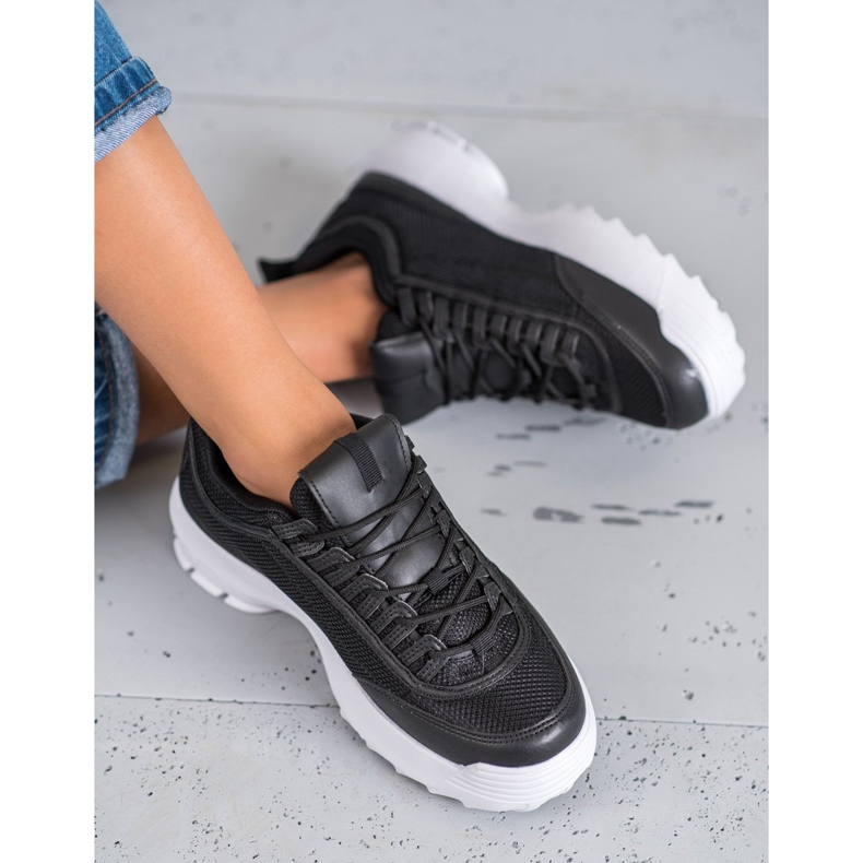 SHELOVET Pantofi sport la modă negru 1