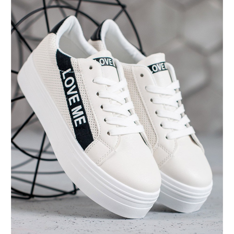 SHELOVET Încălțăminte albă pe platformă 1