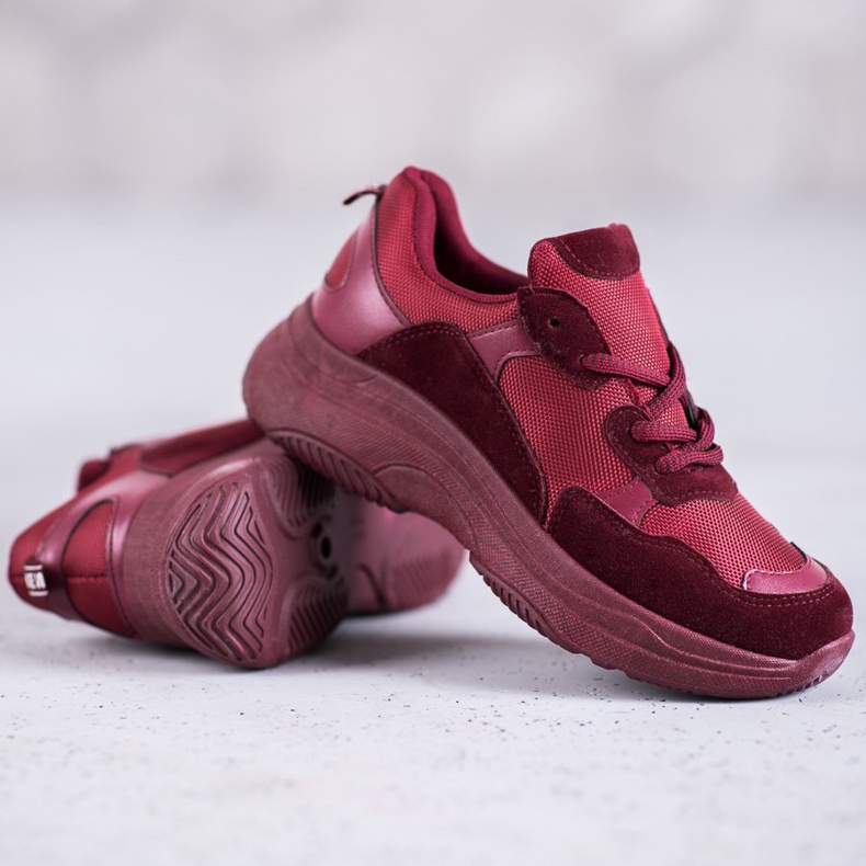 SHELOVET Pantofi sport Burgundy roșu 1 SHELOVET Pantofi sport Burgundy roșu 1