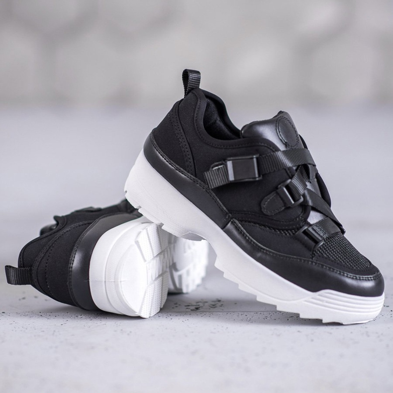 SHELOVET Pantofi sport de modă negri negru 1