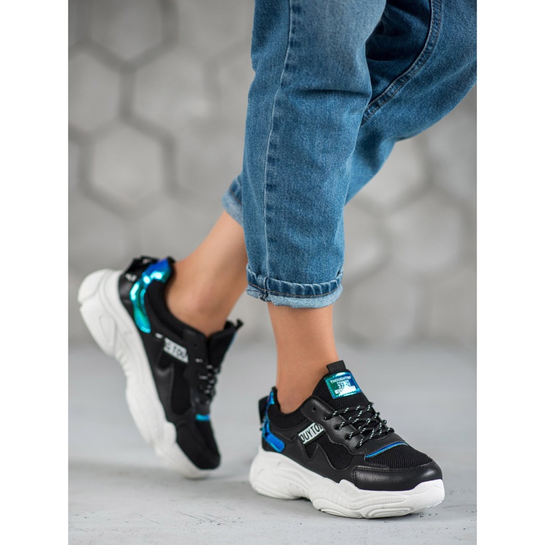 SHELOVET Încălțăminte sport confortabilă negru 1