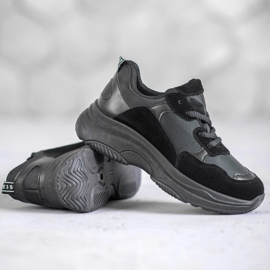 SHELOVET Pantofi sport negri negru 1