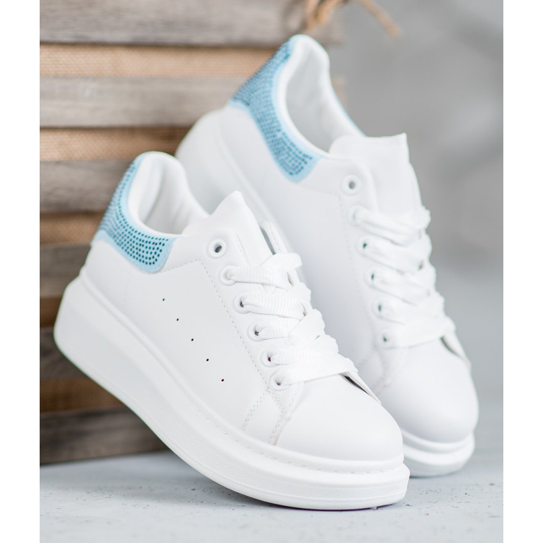 Yes Mile Pantofi sport cu cristale alb 2 Yes Mile Pantofi sport cu cristale alb 2