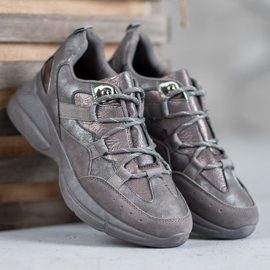 Muto Încălțăminte sport cu sclipici gri 2