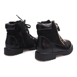 Cizme Cizme cu dantelă 1551 Negru 2