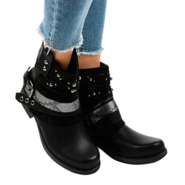 Ghete izolate negre bogat decorate 17103-1A negru 1