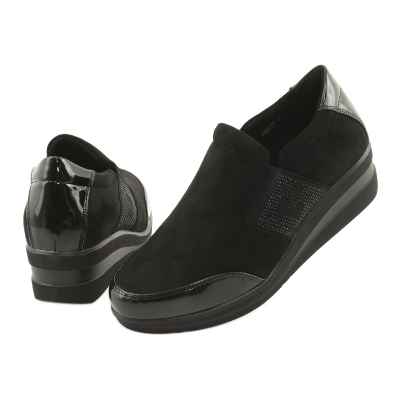 Pantofi negri pe pană Sergio Leone 225 negru 3