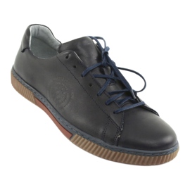 Riko Pantofi din piele pentru bărbați 893 Navy Blue albastru 1