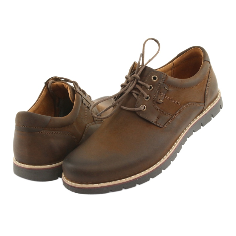 Pantofi cu cordon Riko 761 maro 3