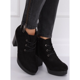 Pantofi cu toc înalt negru 8B883 Negru 1