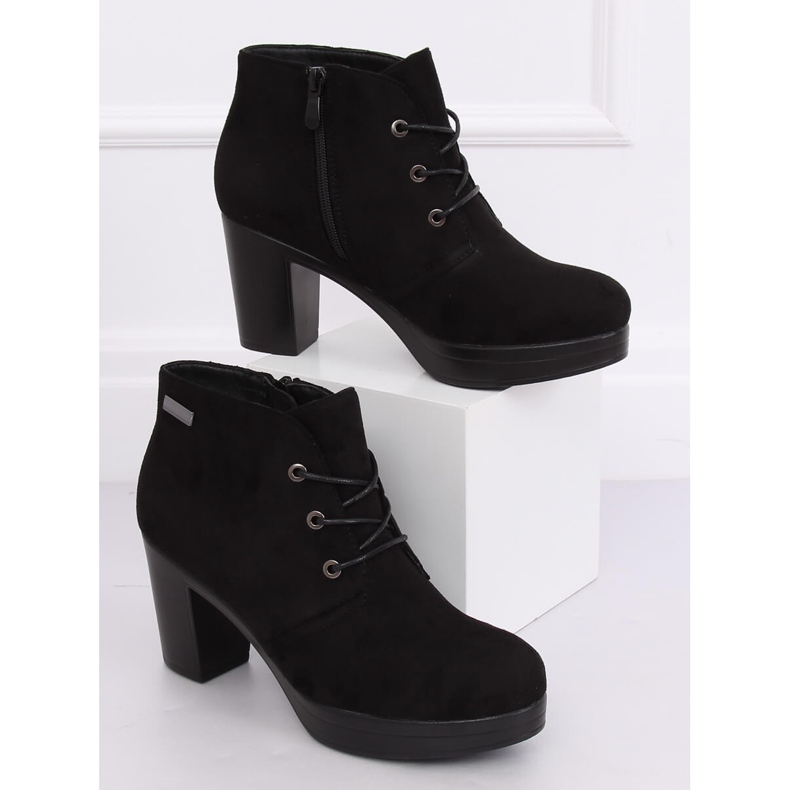 Pantofi cu toc înalt negru 8B883 Negru 2