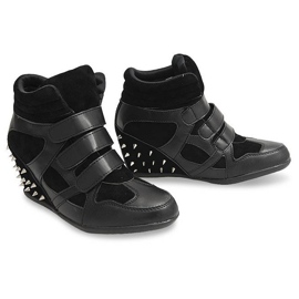 Adidași pană cu știfturi 4515 negru 2 Adidași pană cu știfturi 4515 negru 2