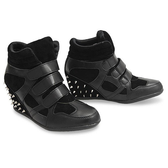 Adidași pană cu știfturi 4515 negru 2 Adidași pană cu știfturi 4515 negru 2