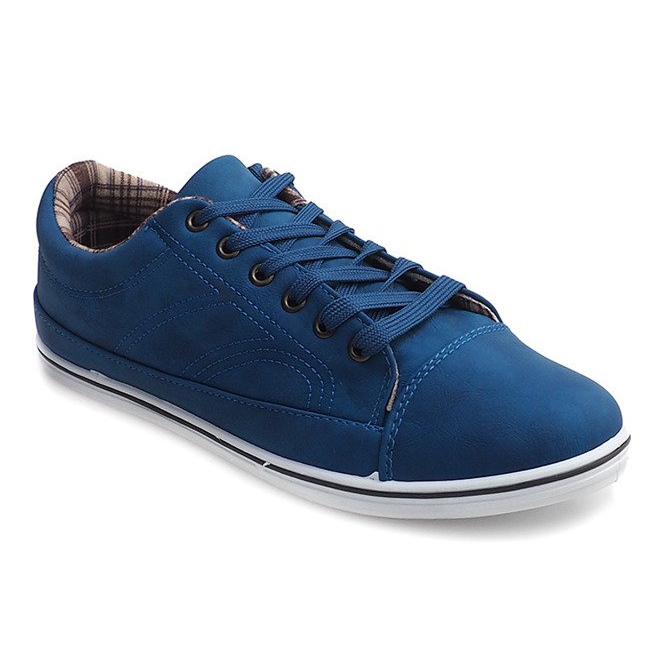 Adidași înalți la modă TL345 Blue Navy albastru marin 2