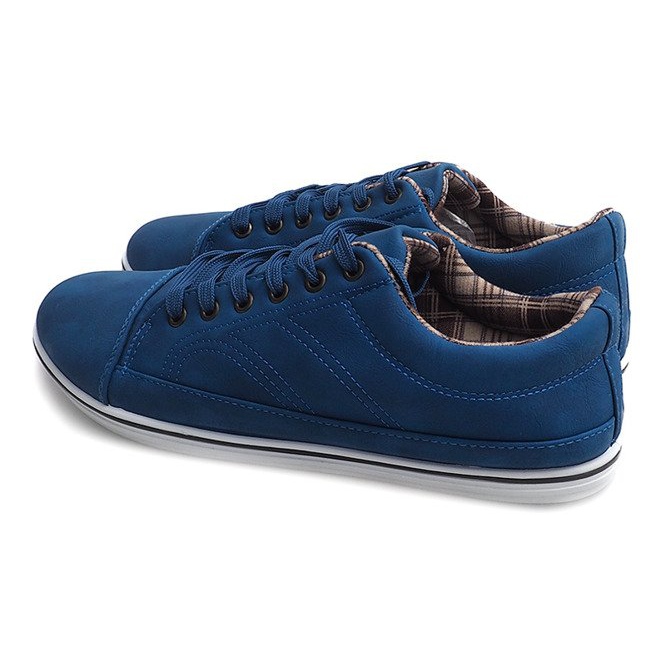 Adidași înalți la modă TL345 Blue Navy albastru marin 1