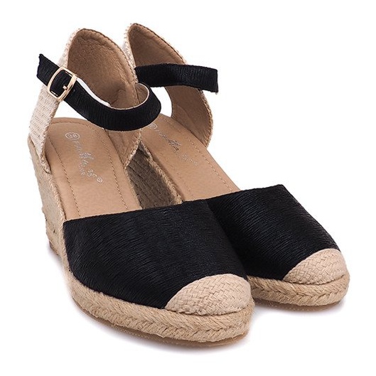 Sandale Wedges Espadrille Cizme A198-3 Negru 1