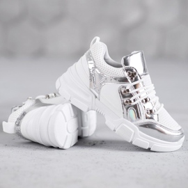 SHELOVET Încălțăminte sport confortabilă alb gri 1 SHELOVET Încălțăminte sport confortabilă alb gri 1