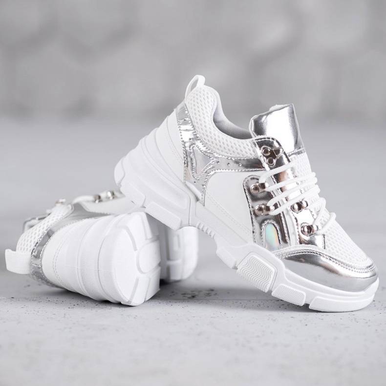 SHELOVET Încălțăminte sport confortabilă alb gri 1 SHELOVET Încălțăminte sport confortabilă alb gri 1