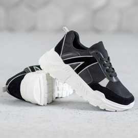 SHELOVET Încălțăminte legată pe platformă negru 1